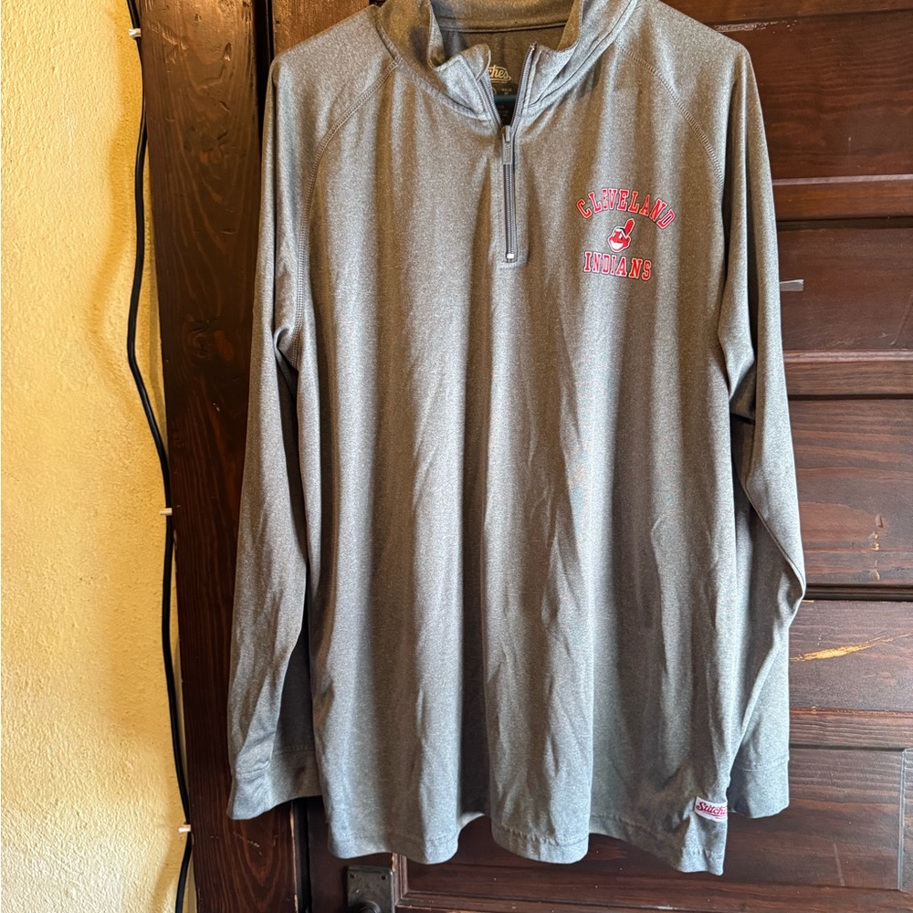 Stitches Gray Quarter-Zip Pullover